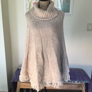 Iperico Alpaca Blend Turtleneck Poncho (OS)